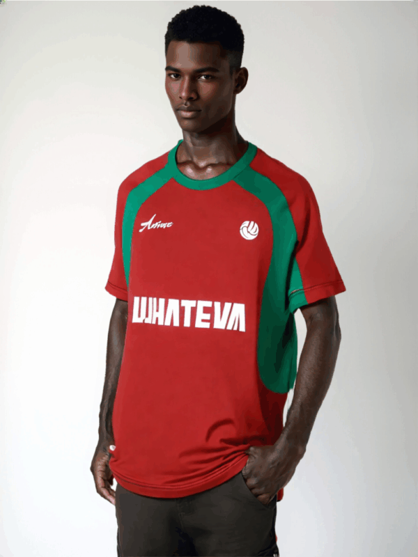 Red and Green Short-Sleeved Ballers Jersey