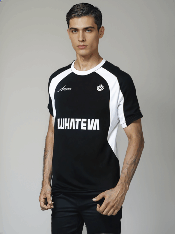 Black and White Short-Sleeved Ballers Jersey