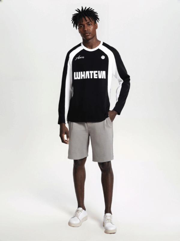 Black and White Long-Sleeved Ballers Jersey