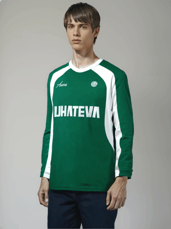 Green and White Long-Sleeved Ballers Jersey